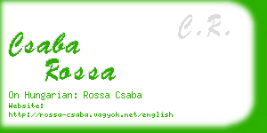csaba rossa business card